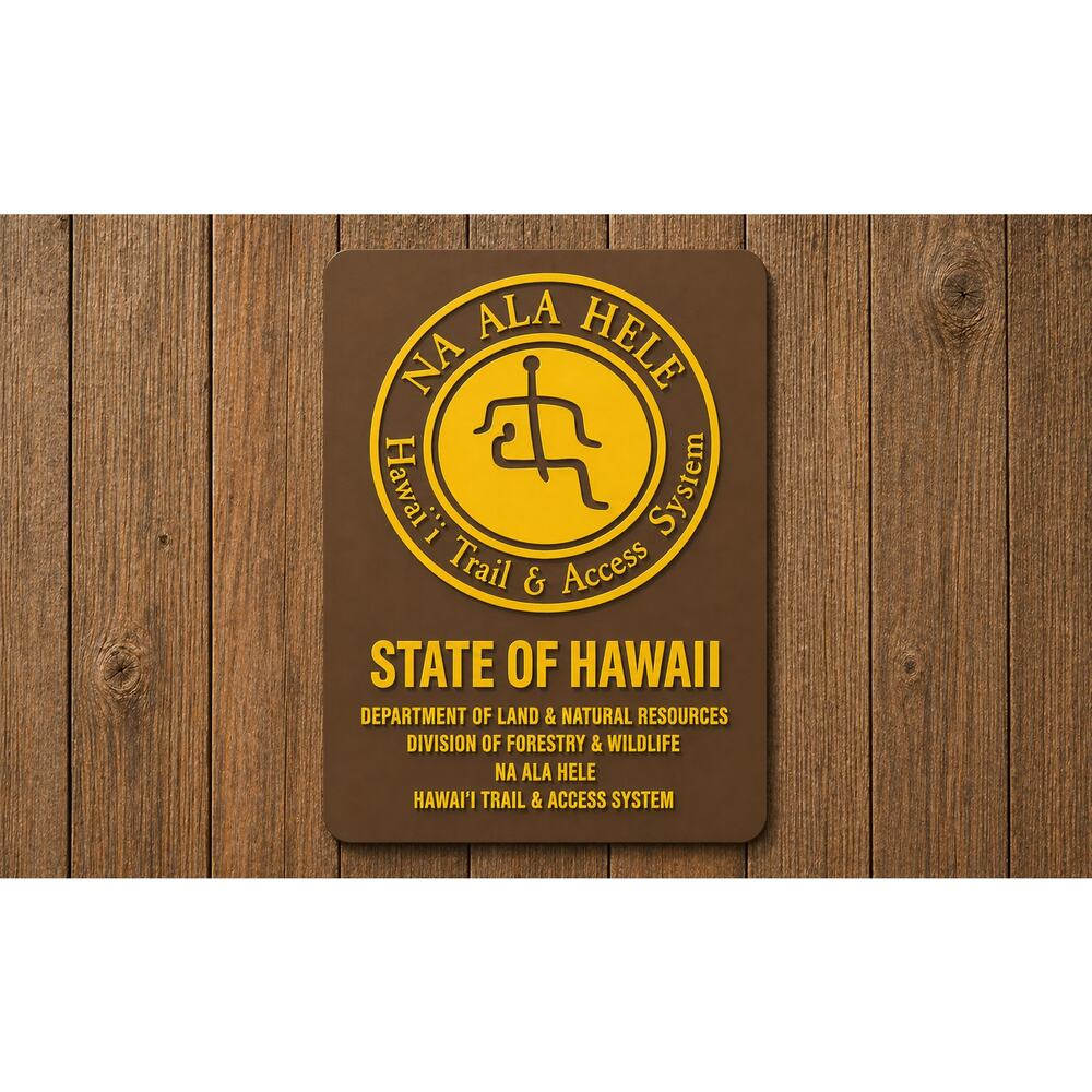 Hawaii Trail and Access System Sign Na Ala Hele Land Natural Resources Forestry